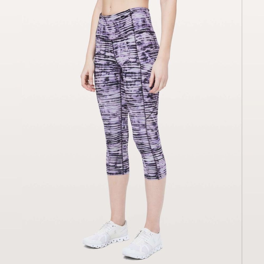 lululemon athletica Purple and Black Patterned Leggings